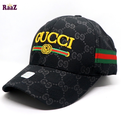 Picture of Black Embroidery logo Cotton Curved Visor Cap