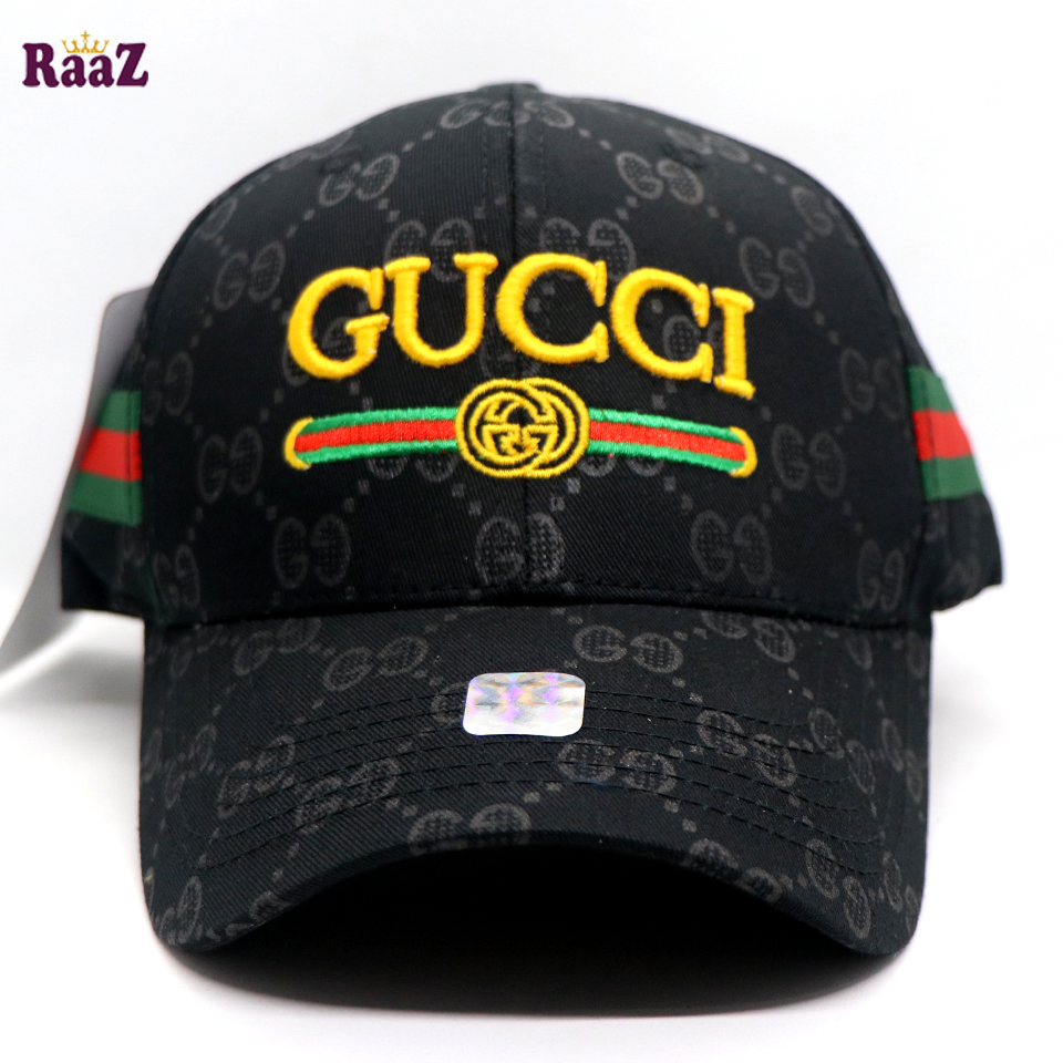 Picture of Black Embroidery logo Cotton Curved Visor Cap