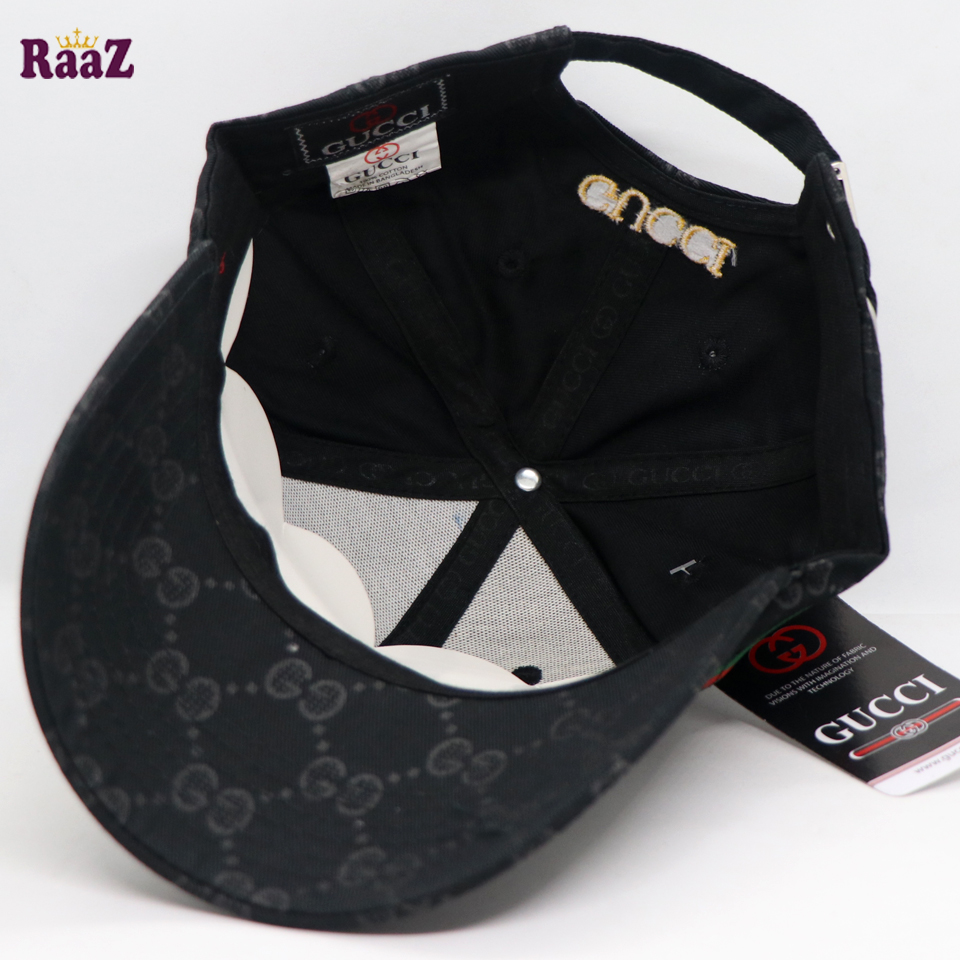 Picture of Black Embroidery logo Cotton Curved Visor Cap