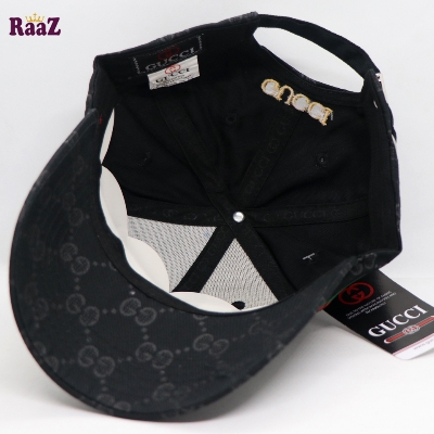 Picture of Black Embroidery logo Cotton Curved Visor Cap