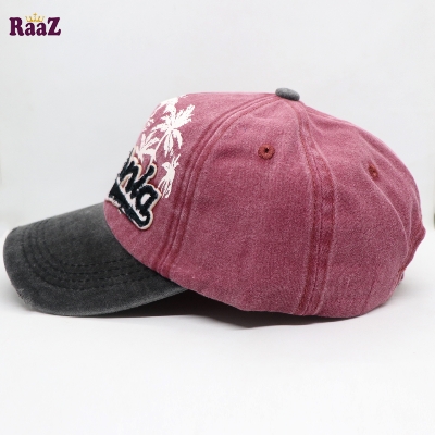 Picture of Maroon California Wash Baseball Imported Cap