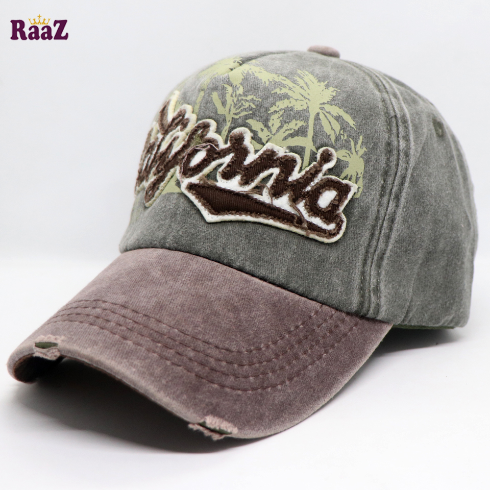 Picture of Green California Wash Baseball Imported Cap