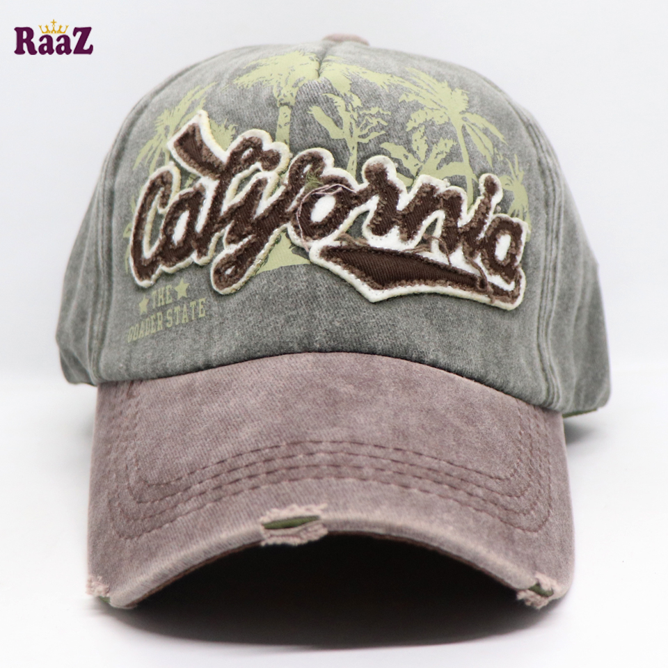 Picture of Green California Wash Baseball Imported Cap