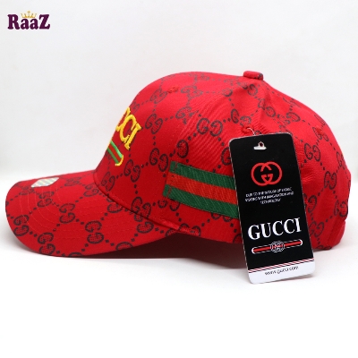 Picture of Red Embroidery logo Cotton Curved Visor Cap