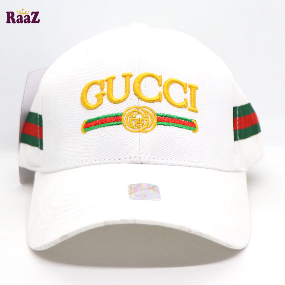 Picture of Full white Embroidery logo Cotton Curved Visor Cap