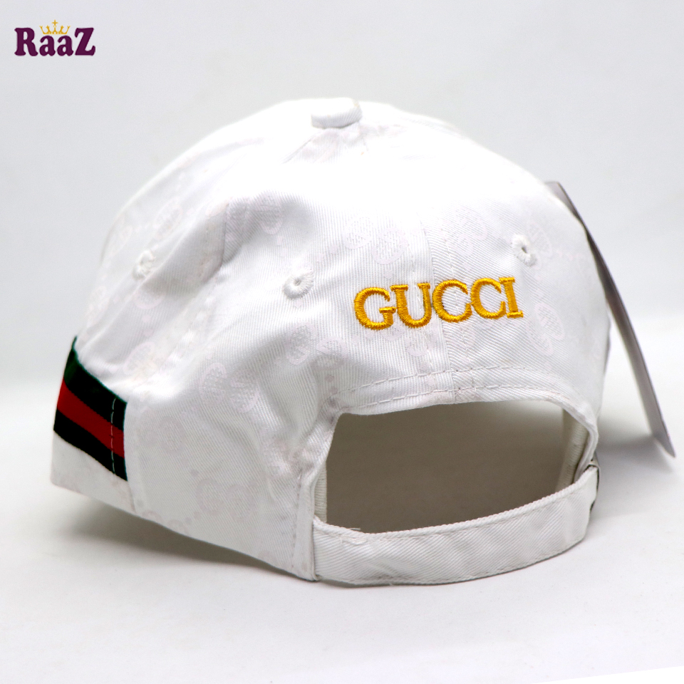 Picture of Full white Embroidery logo Cotton Curved Visor Cap