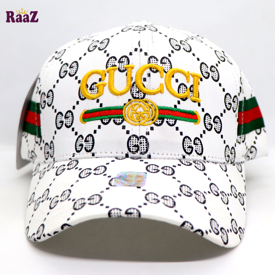 Picture of White Embroidery logo Cotton Curved Visor Cap