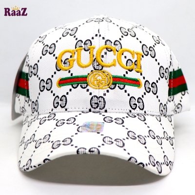 Picture of White Embroidery logo Cotton Curved Visor Cap