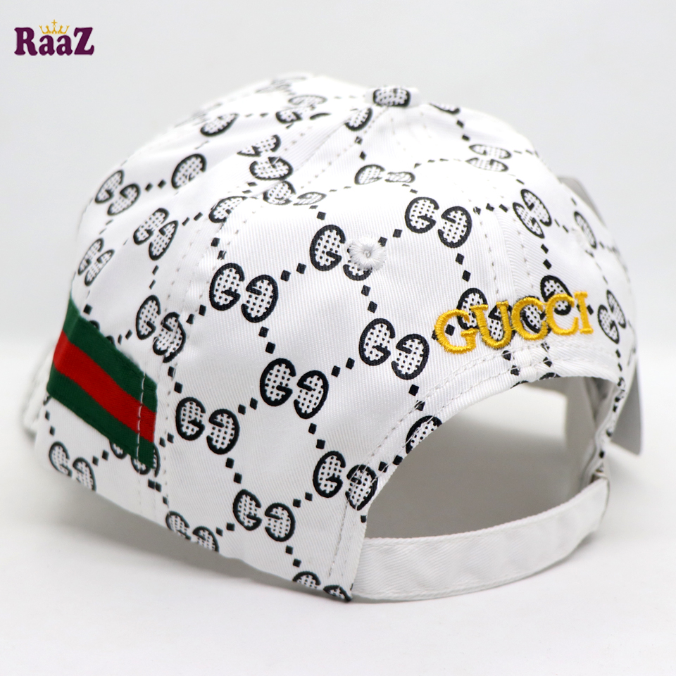 Picture of White Embroidery logo Cotton Curved Visor Cap