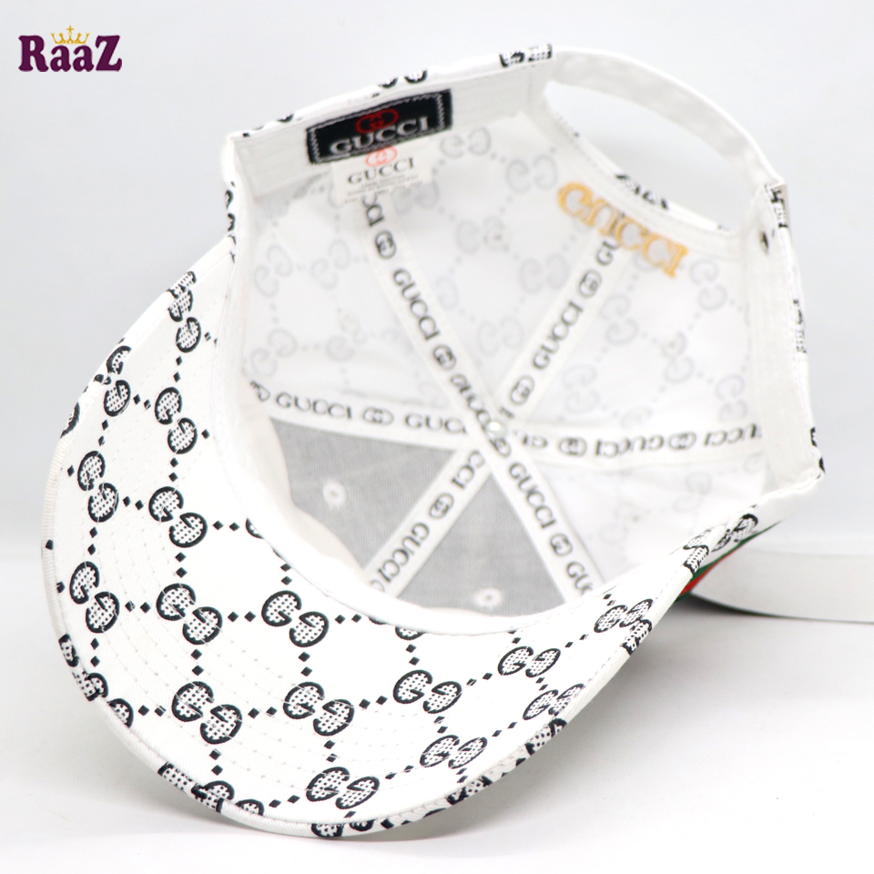 Picture of White Embroidery logo Cotton Curved Visor Cap