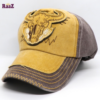 Picture of Yellow Cattle Head Vintage Baseball Cap
