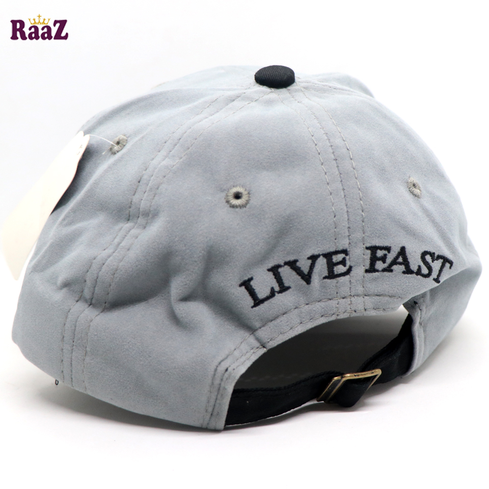 Picture of AFFLICTION Black And Silver Export Velvet Baseball Cap For Men