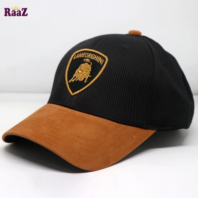 Picture of Lamborghini Embroidery Logo Velvet Curved Baseball Cap For Men