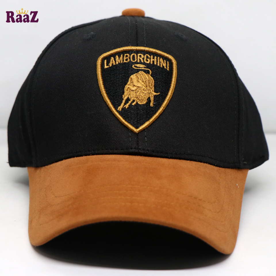 Picture of Lamborghini Embroidery Logo Velvet Curved Baseball Cap For Men