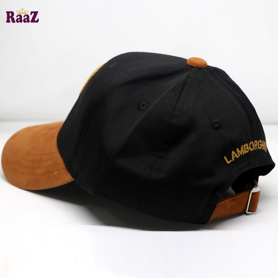 Picture of Lamborghini Embroidery Logo Velvet Curved Baseball Cap For Men