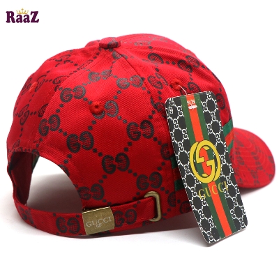 Picture of Maroon GG logo Cotton Curved Visor Cap