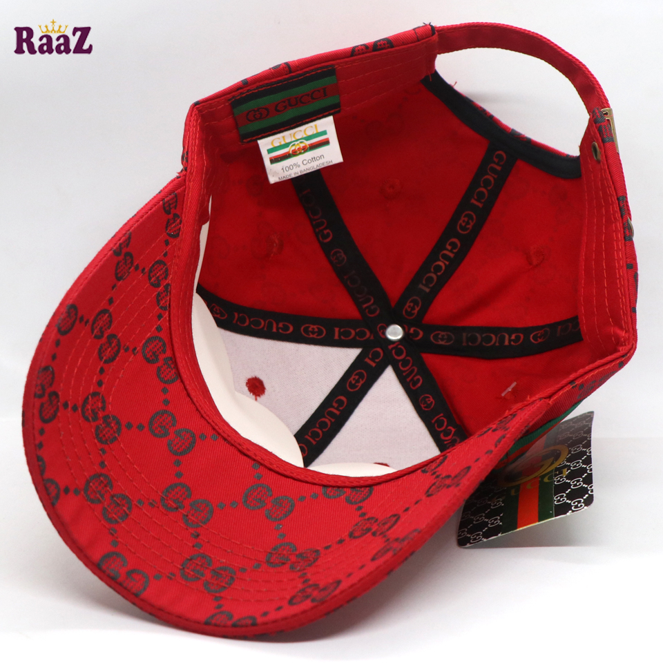 Picture of Maroon GG logo Cotton Curved Visor Cap