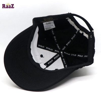 Picture of Black Export Cotton US Polo Cap For Men