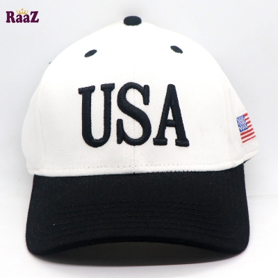 Picture of Multi USA Embroidery logo Cotton Curved Visor Cap For Men
