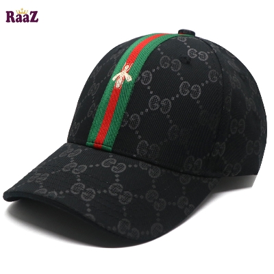 Picture of Black Embroidery logo Cotton Curved Visor Cap