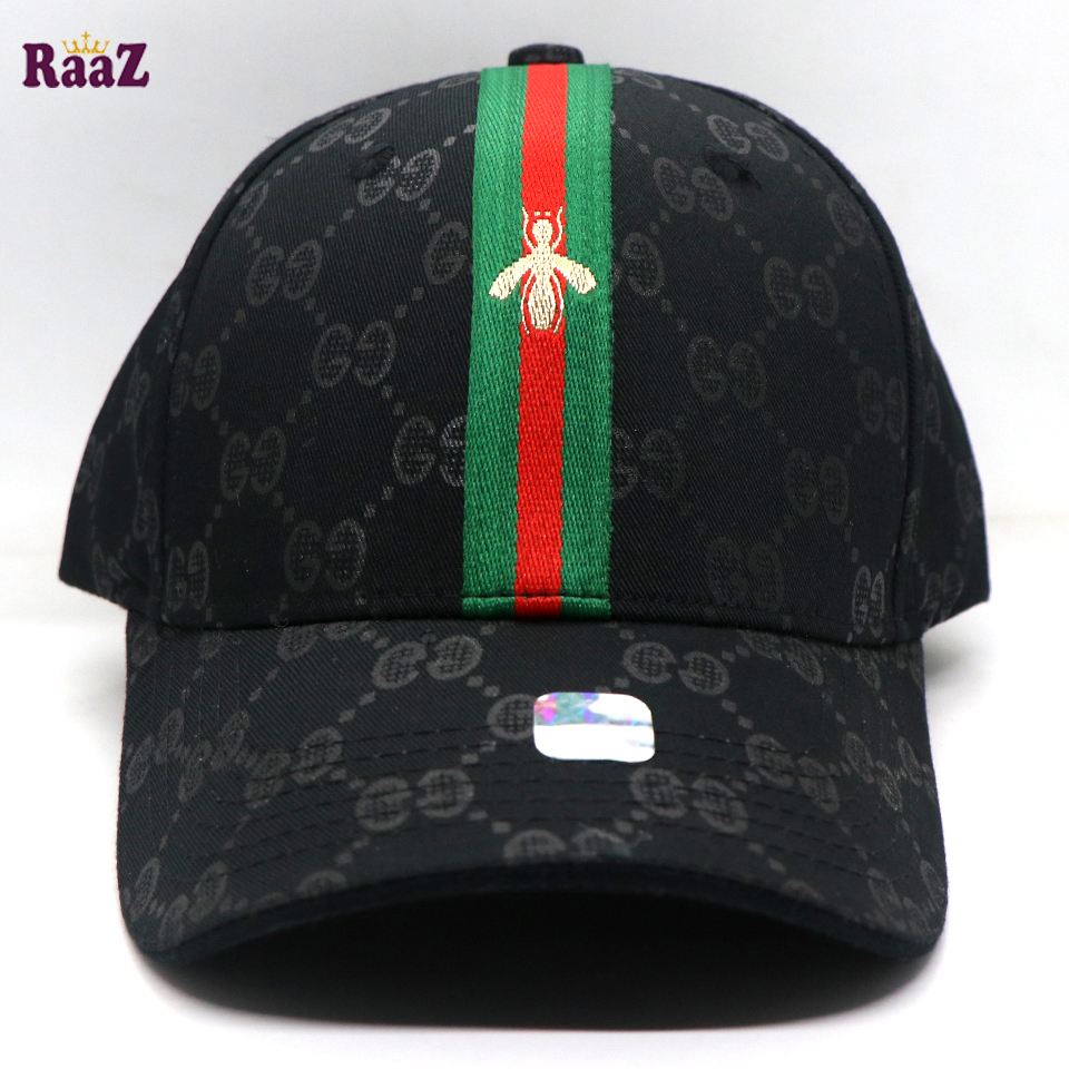 Picture of Black Embroidery logo Cotton Curved Visor Cap