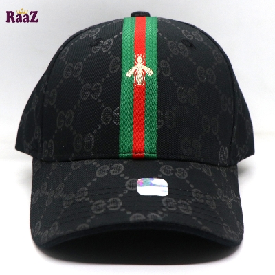 Picture of Black Embroidery logo Cotton Curved Visor Cap