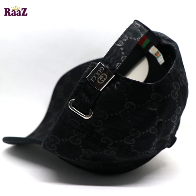 Picture of Black Embroidery logo Cotton Curved Visor Cap