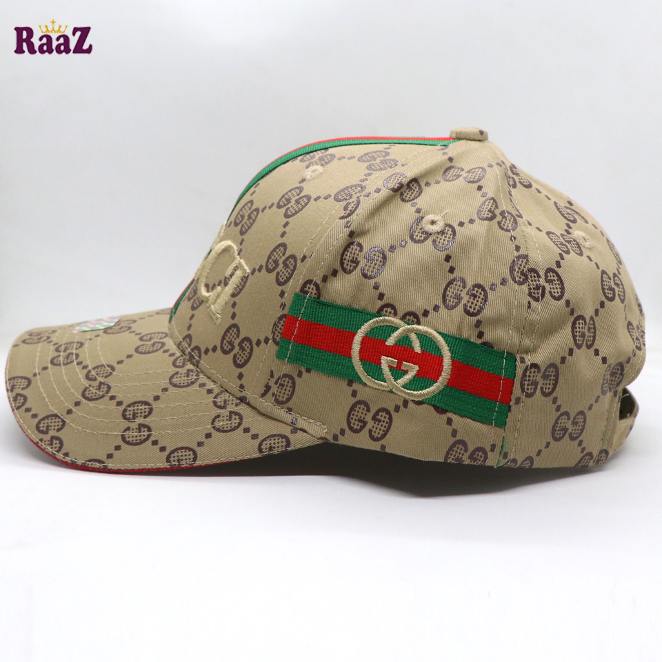 Picture of Brown Embroidery logo Cotton Curved Visor Cap