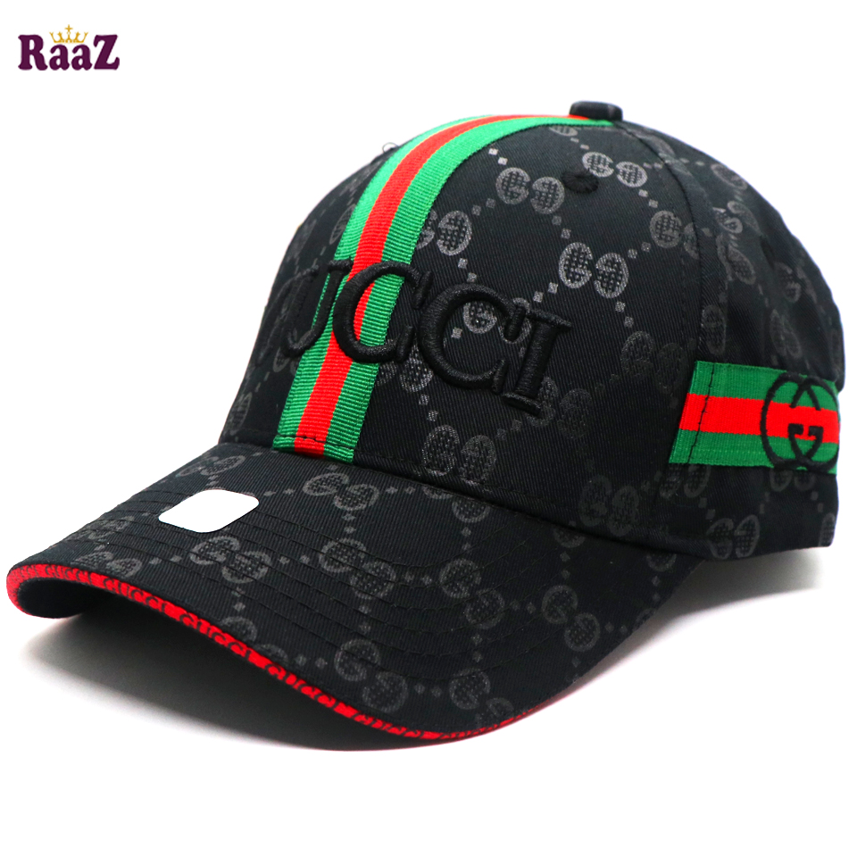 Picture of Black Embroidery logo Cotton Curved Visor Cap