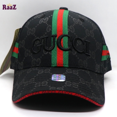 Picture of Black Embroidery logo Cotton Curved Visor Cap