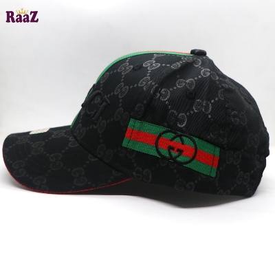 Picture of Black Embroidery logo Cotton Curved Visor Cap