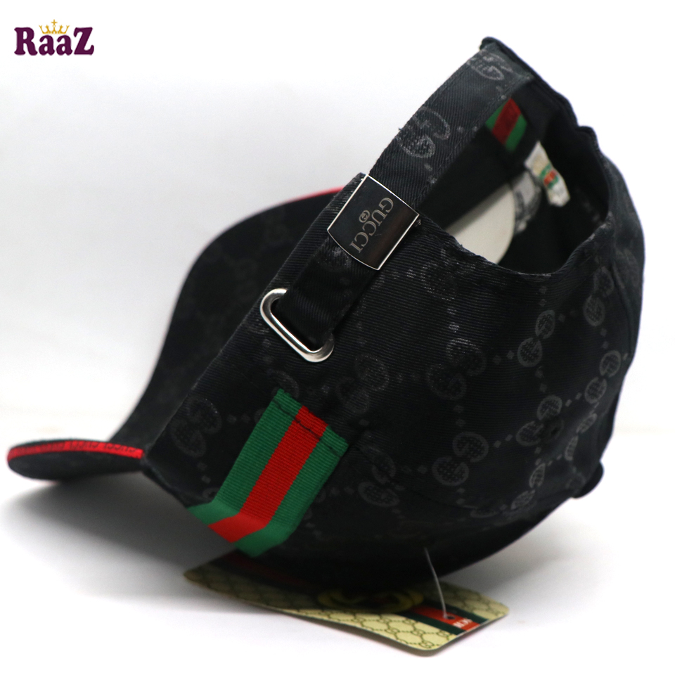 Picture of Black Embroidery logo Cotton Curved Visor Cap