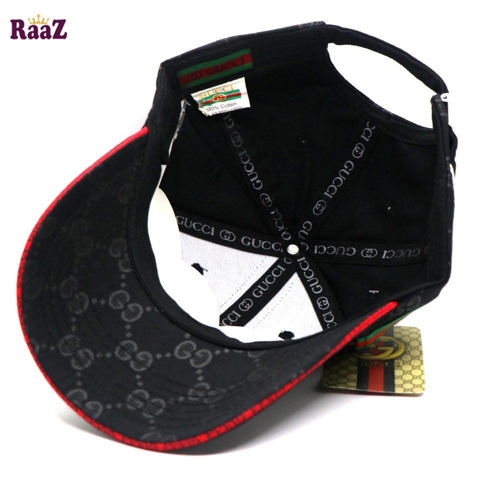 Picture of Black Embroidery logo Cotton Curved Visor Cap