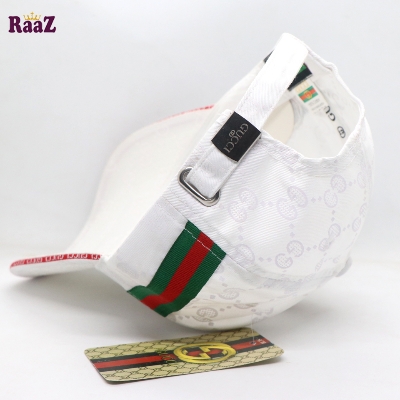 Picture of White Embroidery logo Cotton Curved Visor Cap