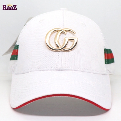 Picture of White Half Net GG Steel Logo Fashion Cap For Men