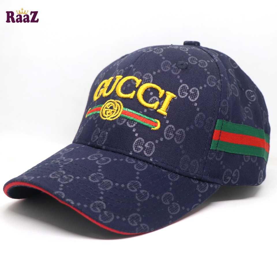 Picture of Navy Blue GG  Logo Embroidery Logo Curved Cap