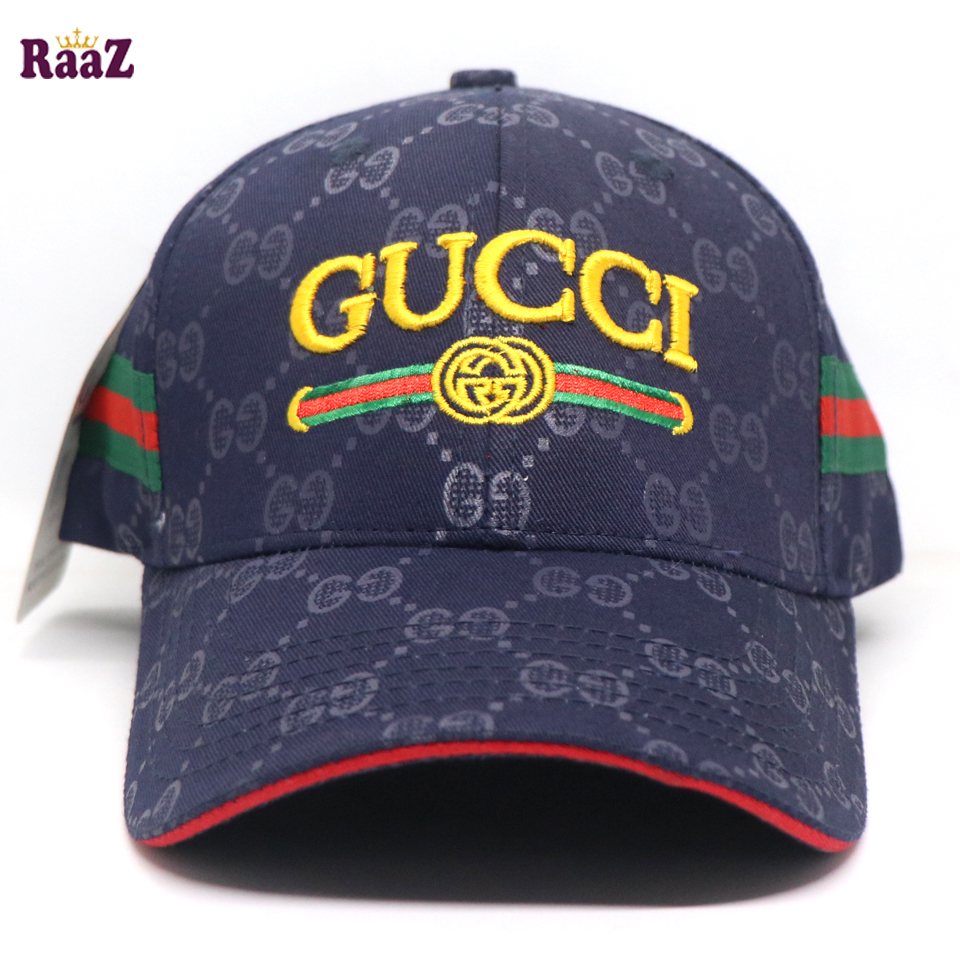 Picture of Navy Blue GG  Logo Embroidery Logo Curved Cap