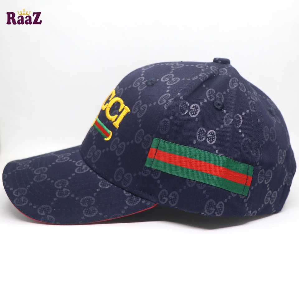 Picture of Navy Blue GG  Logo Embroidery Logo Curved Cap