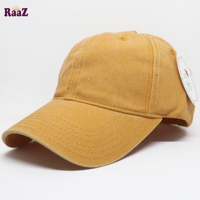Picture of Yellow Premium Wash Fabric Comfortable Cap
