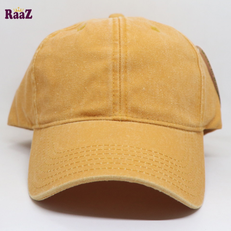 Picture of Yellow Premium Wash Fabric Comfortable Cap