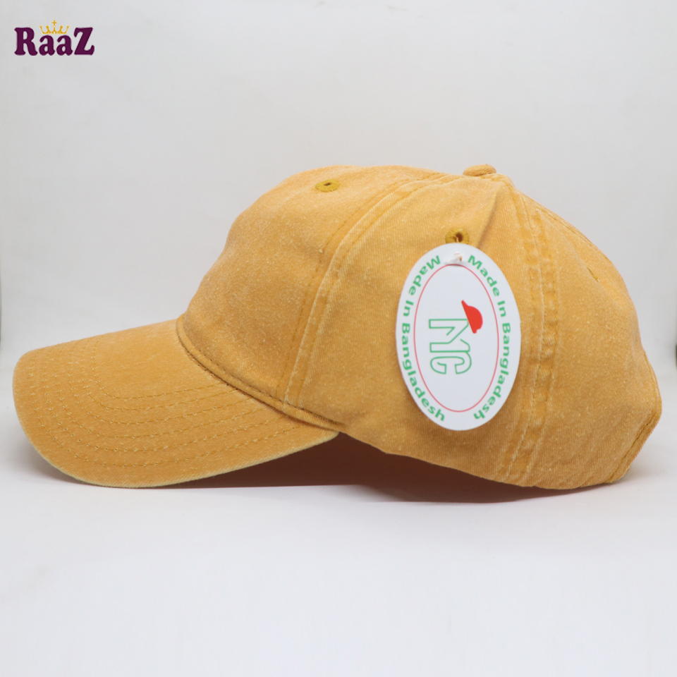 Picture of Yellow Premium Wash Fabric Comfortable Cap