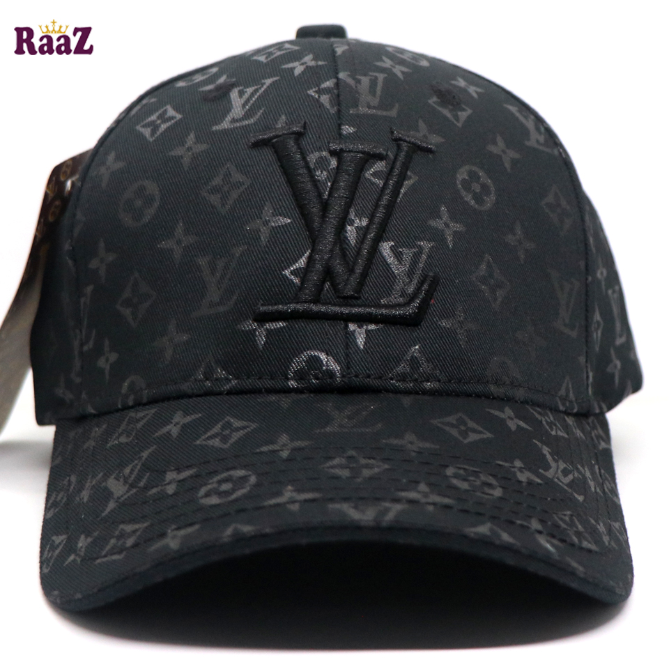 Picture of Black LV Printed Fabric Embroidery Logo Cap