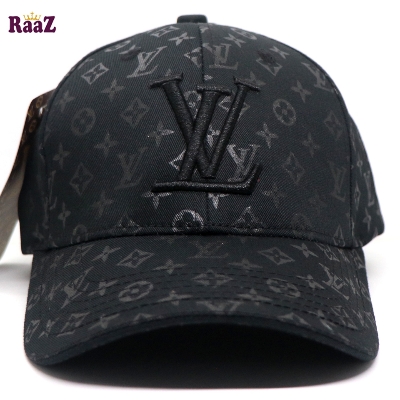 Picture of Black LV Printed Fabric Embroidery Logo Cap
