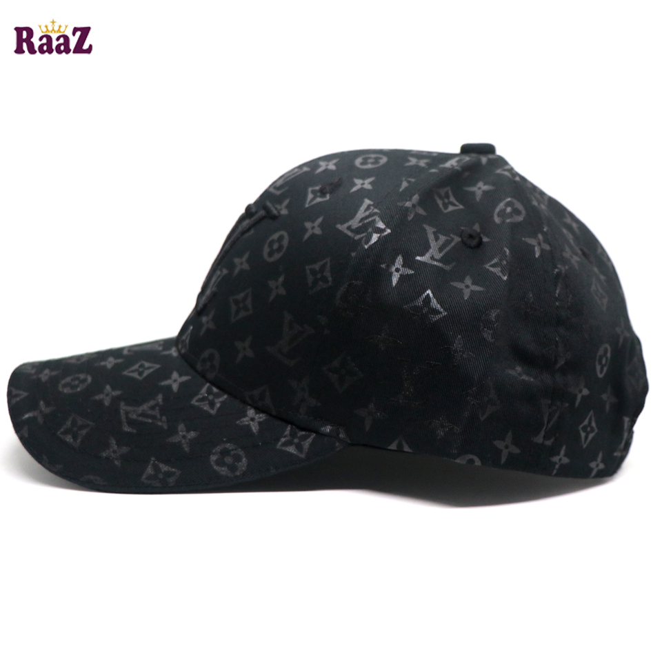 Picture of Black LV Printed Fabric Embroidery Logo Cap
