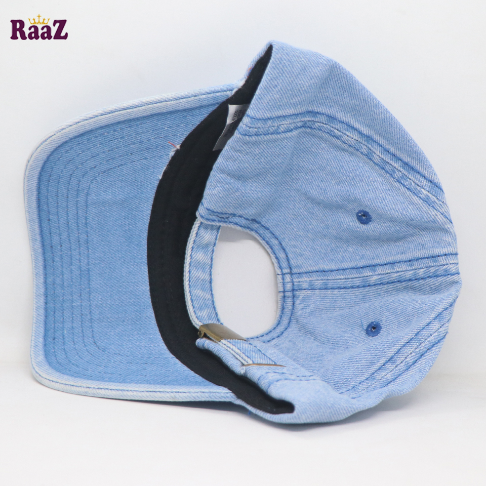 Picture of Blue Denim Us Flag Embroidery Logo Denim Cap