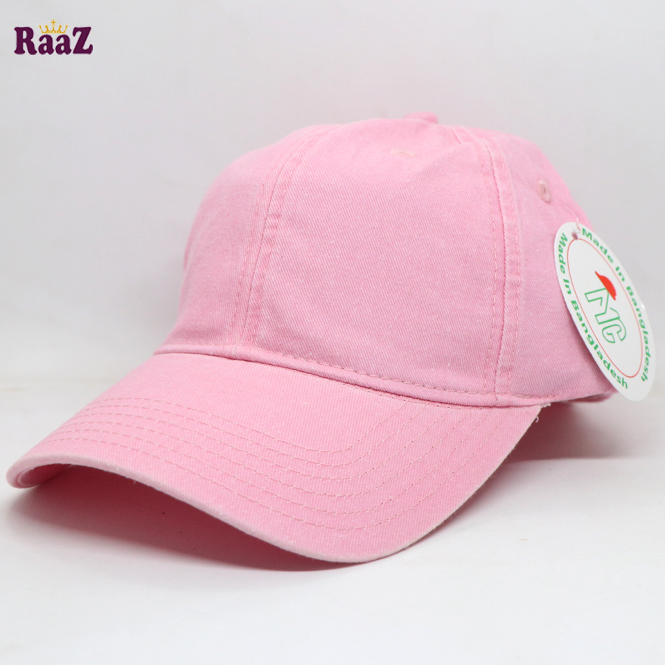 Picture of Light Pink Vintage Premium Wash Fabric Comfortable Cap