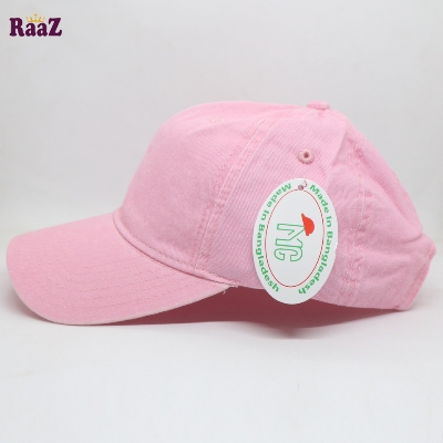 Picture of Light Pink Vintage Premium Wash Fabric Comfortable Cap