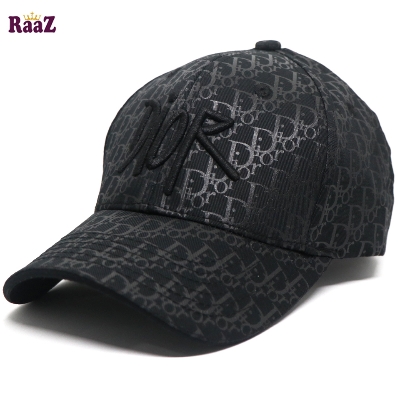 Picture of Black Premium Printed Fabric Embroidery Logo Curved Cap
