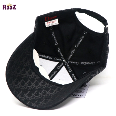 Picture of Black Premium Printed Fabric Embroidery Logo Curved Cap