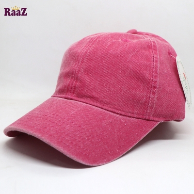 Picture of Pink Vintage Premium Wash Fabric Comfortable Cap